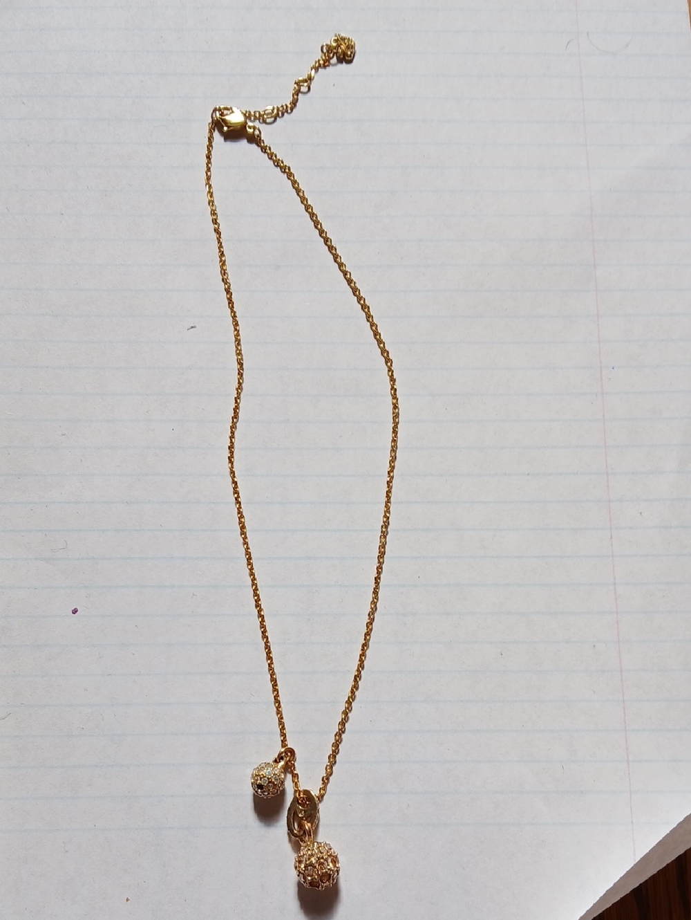 Swarovski Gold-Tone Double Drop Pendant Necklace